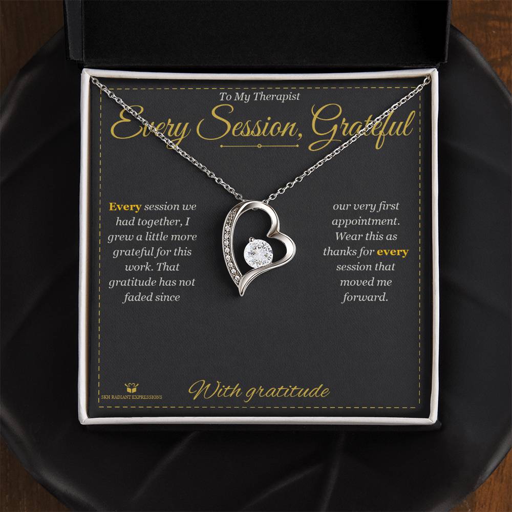 Every Session, Grateful - Forever Love Necklace for Therapist