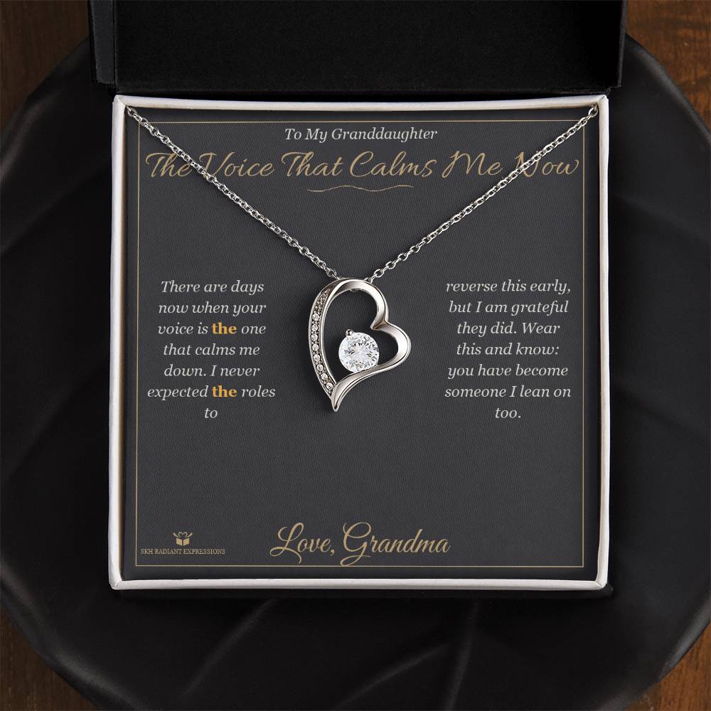 The Voice That Calms Me Now - Forever Love Necklace for Granddaughter