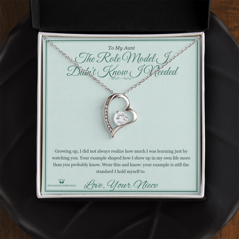 The Role Model I Didn't Know I Needed - Forever Love Necklace for Aunt