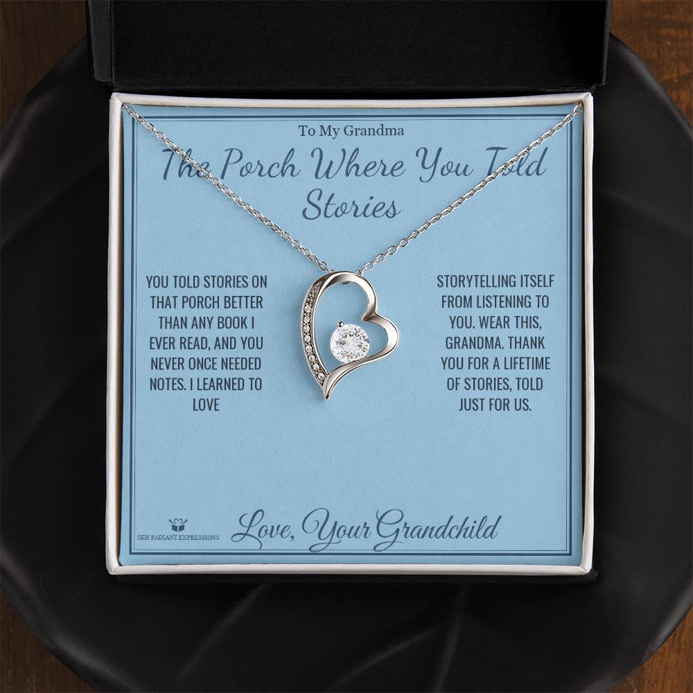The Porch Where You Told Stories - Forever Love Necklace for Grandmother