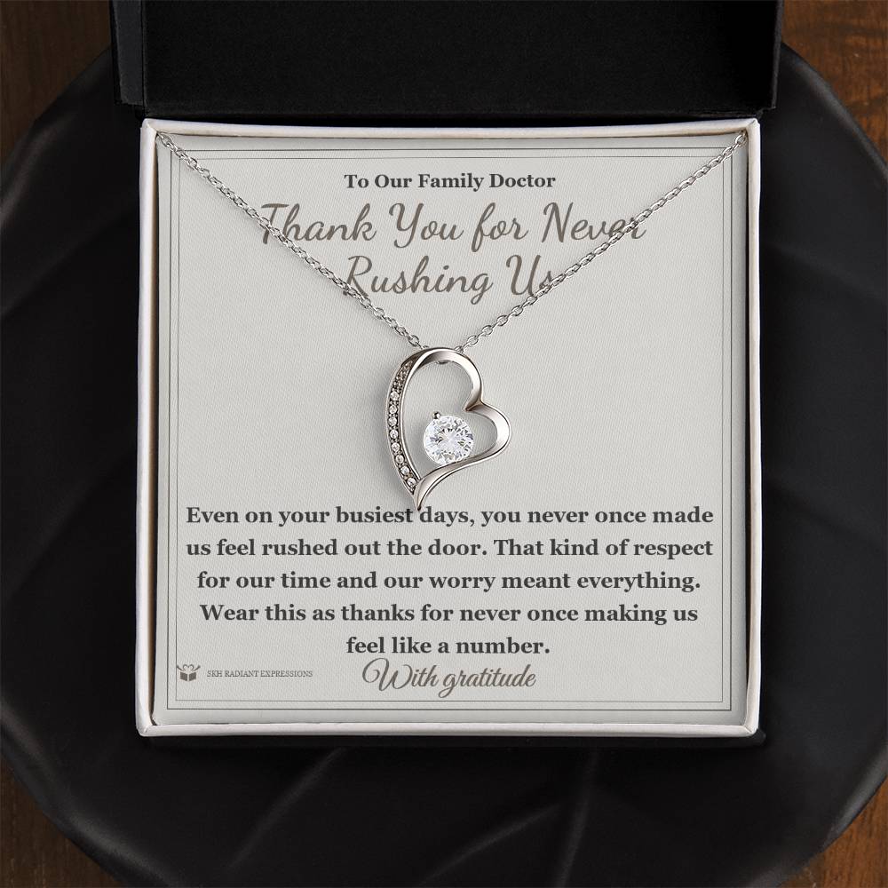 Thank You for Never Rushing Us - Forever Love Necklace for Doctor