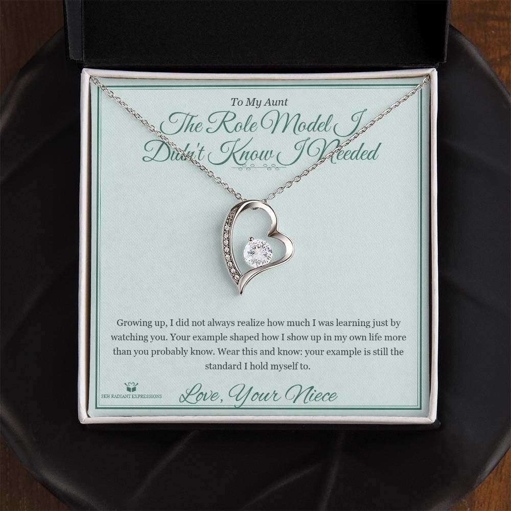 The Role Model I Didn't Know I Needed - Forever Love Necklace for Aunt