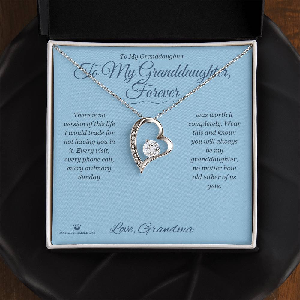 To My Granddaughter, Forever - Forever Love Necklace for Granddaughter - personalized keepsake gift from SKH Radiant Expressions