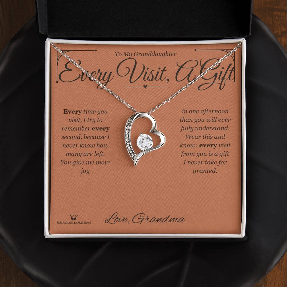 Every Visit, A Gift - Forever Love Necklace for Granddaughter