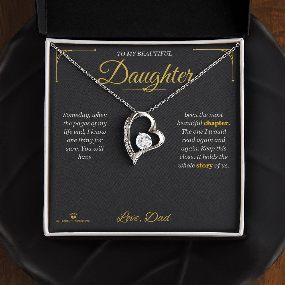 The Most Beautiful Chapter - Forever Love Necklace for Daughter - personalized keepsake gift from SKH Radiant Expressions