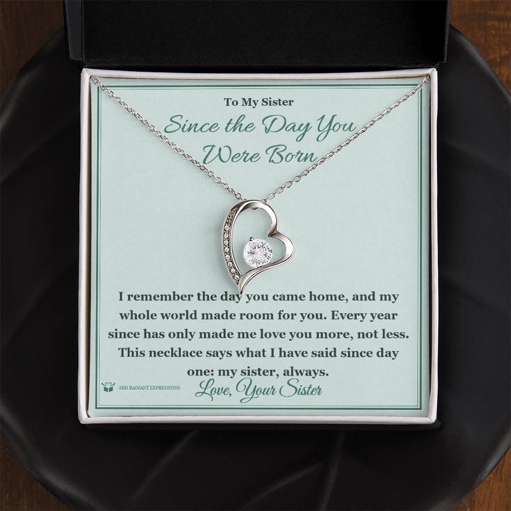 Since the Day You Were Born - Forever Love Necklace for Sister