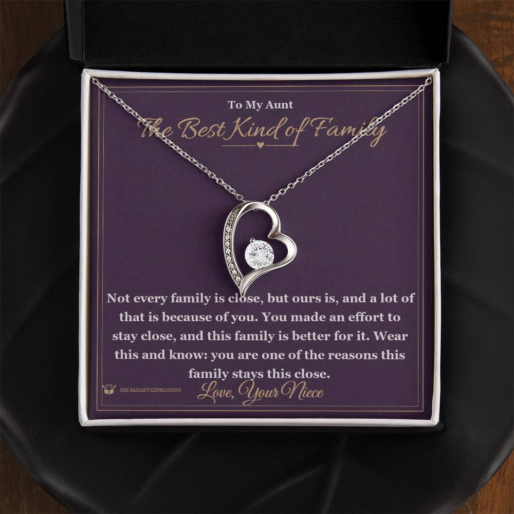 The Best Kind of Family - Forever Love Necklace for Aunt