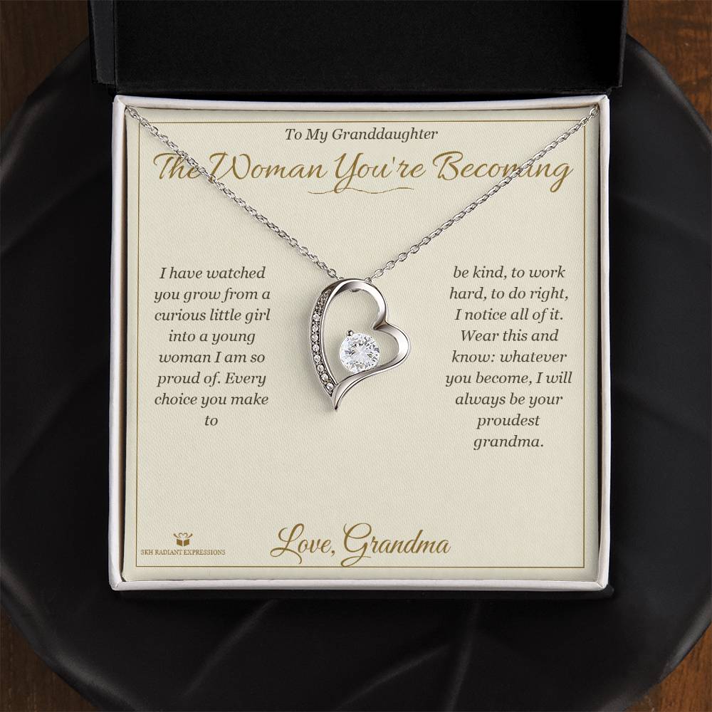 The Woman You're Becoming - Forever Love Necklace for Granddaughter