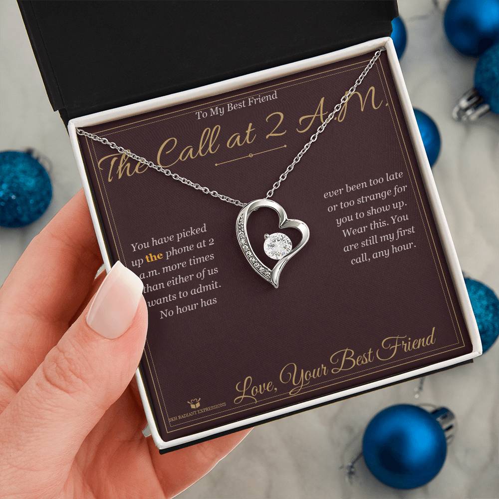 The Call at 2 A.M. - Forever Love Necklace for Best Friend - personalized keepsake gift from SKH Radiant Expressions