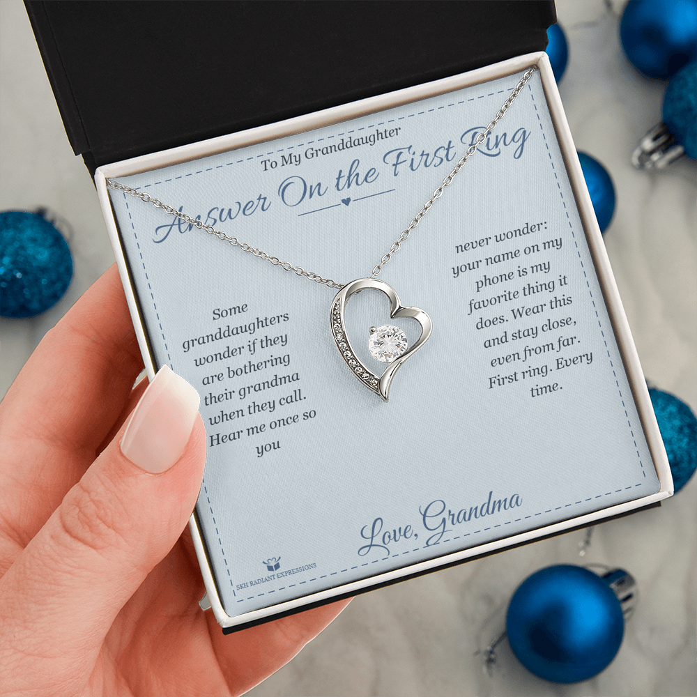 Answer On the First Ring - Forever Love Necklace for Granddaughter