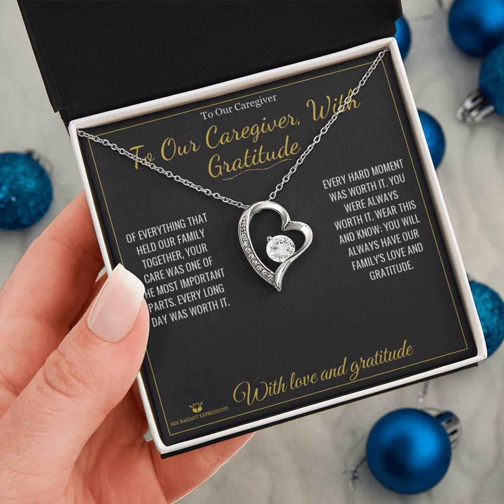 To Our Caregiver, With Gratitude - Forever Love Necklace for Caregiver