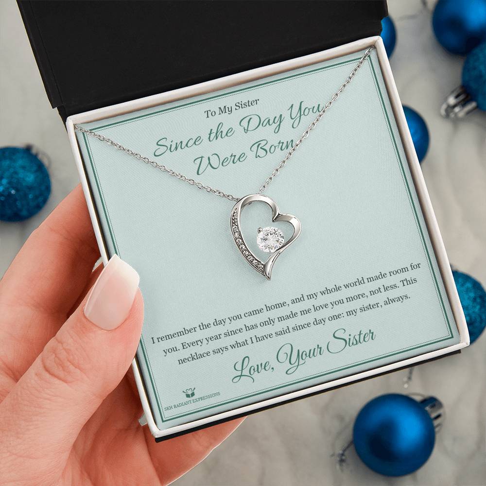 Since the Day You Were Born - Forever Love Necklace for Sister