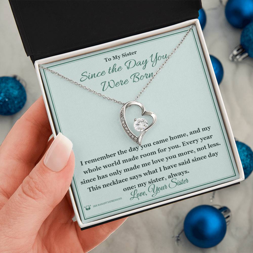 Since the Day You Were Born - Forever Love Necklace for Sister