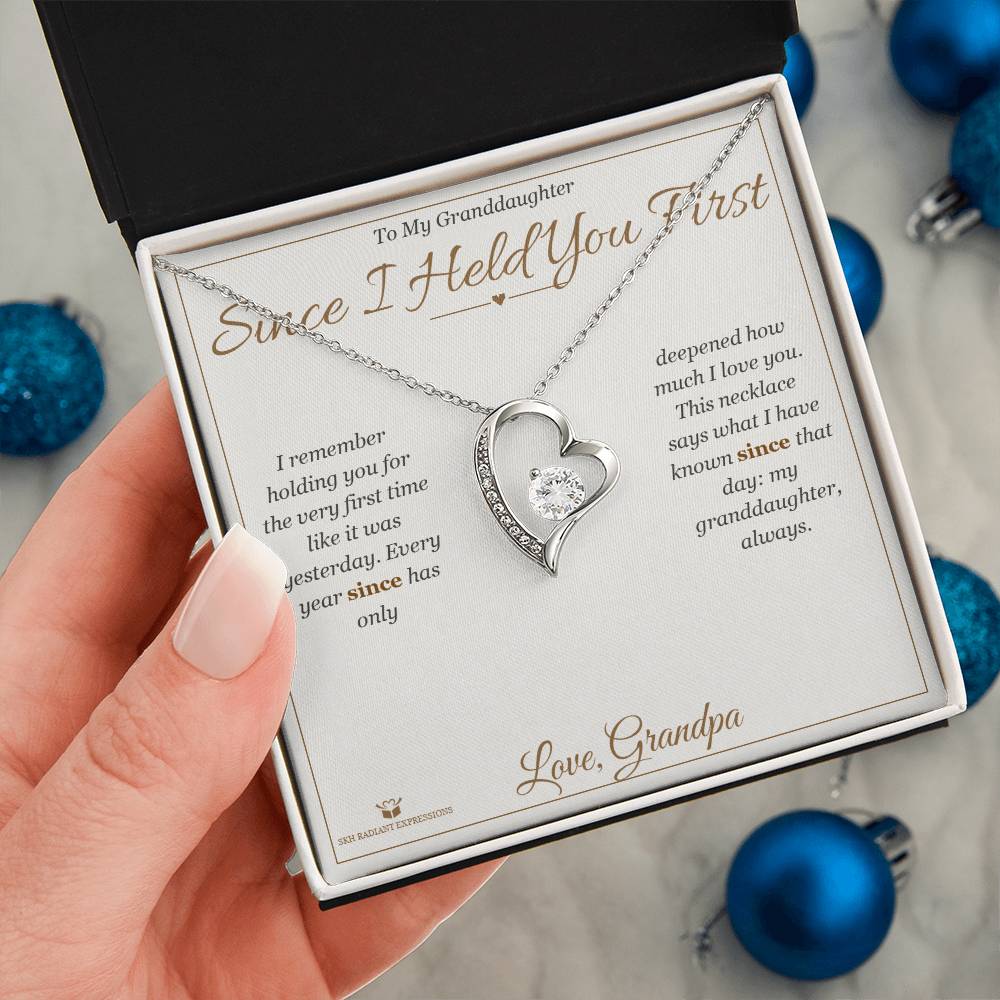 Since I Held You First - Forever Love Necklace for Granddaughter - personalized keepsake gift from SKH Radiant Expressions