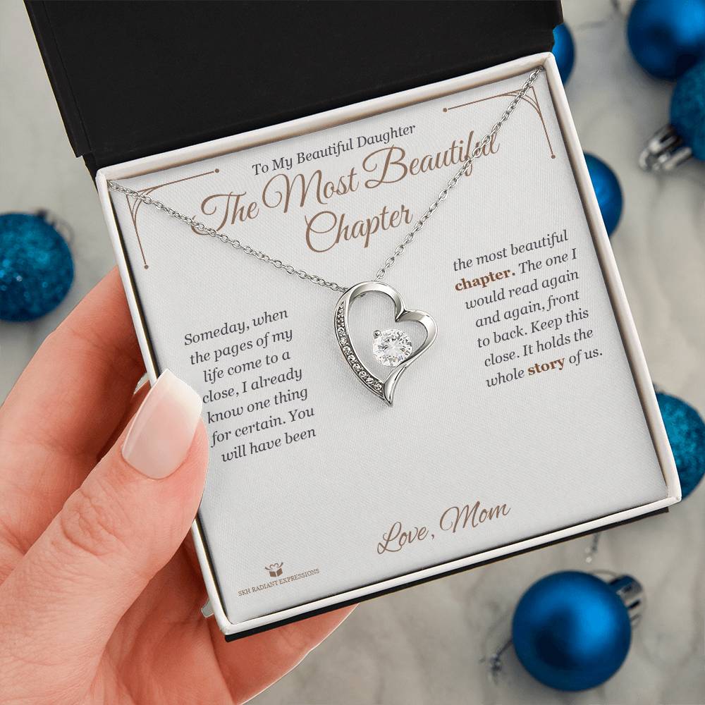 The Most Beautiful Chapter - Forever Love Necklace for Daughter - personalized keepsake gift from SKH Radiant Expressions