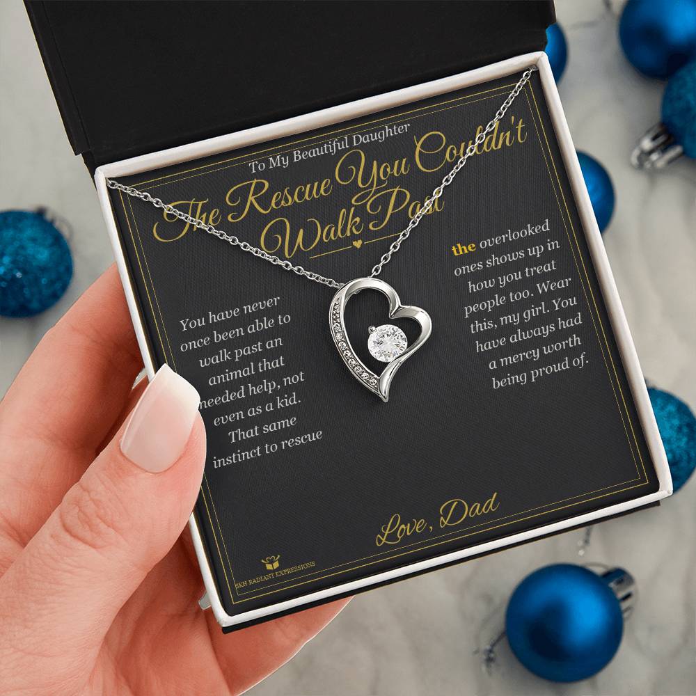 The Rescue You Couldn't Walk Past - Forever Love Necklace for Daughter - personalized keepsake gift from SKH Radiant Expressions