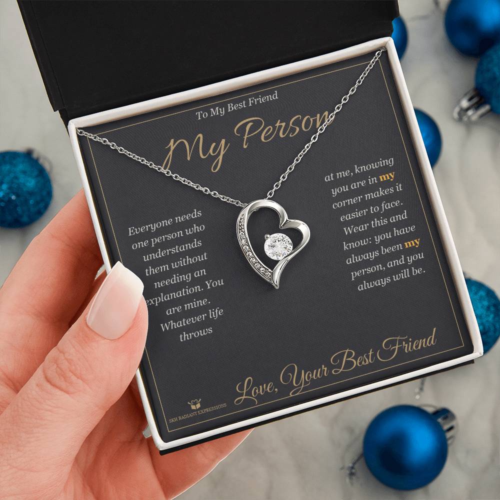 My Person - Forever Love Necklace for Best Friend - personalized keepsake gift from SKH Radiant Expressions