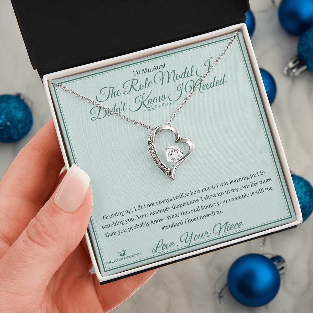 The Role Model I Didn't Know I Needed - Forever Love Necklace for Aunt
