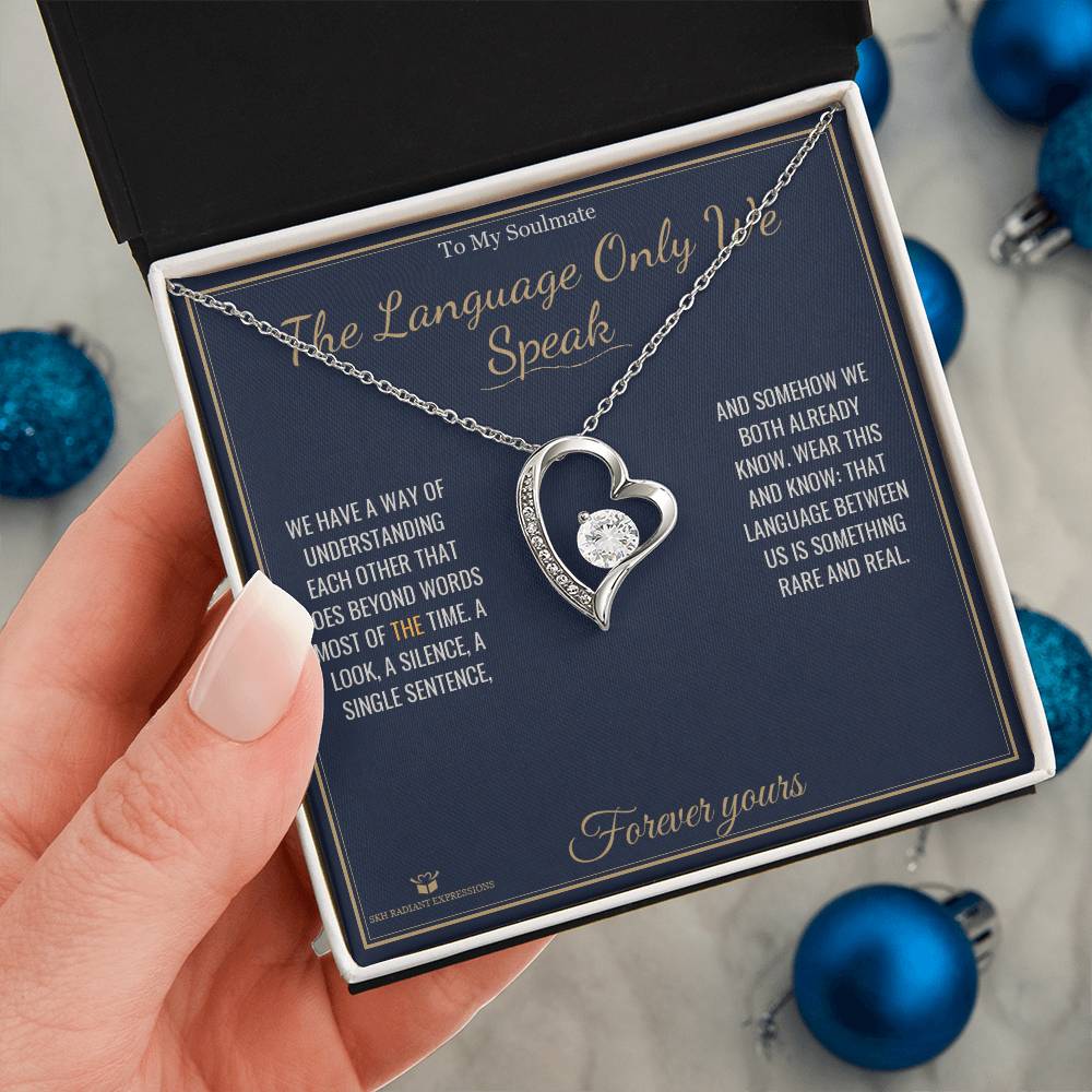 The Language Only We Speak - Forever Love Necklace for Soulmate - personalized keepsake gift from SKH Radiant Expressions