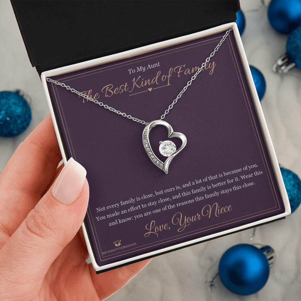 The Best Kind of Family - Forever Love Necklace for Aunt