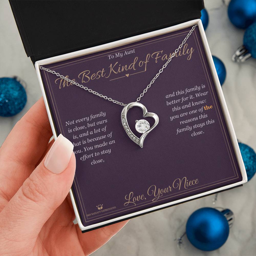 The Best Kind of Family - Forever Love Necklace for Aunt - personalized keepsake gift from SKH Radiant Expressions