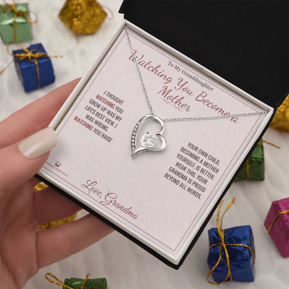 Watching You Become a Mother - Forever Love Necklace for Granddaughter