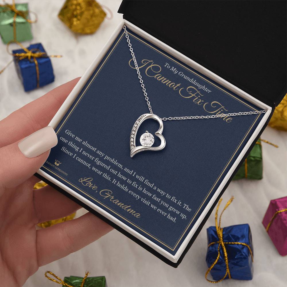 I Cannot Fix Time - Forever Love Necklace for Granddaughter
