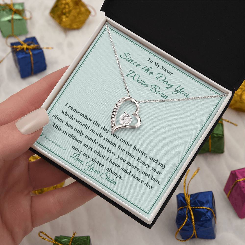 Since the Day You Were Born - Forever Love Necklace for Sister