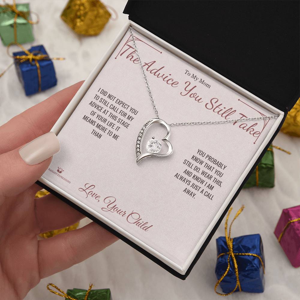 The Advice You Still Take - Forever Love Necklace for Mom - personalized keepsake gift from SKH Radiant Expressions