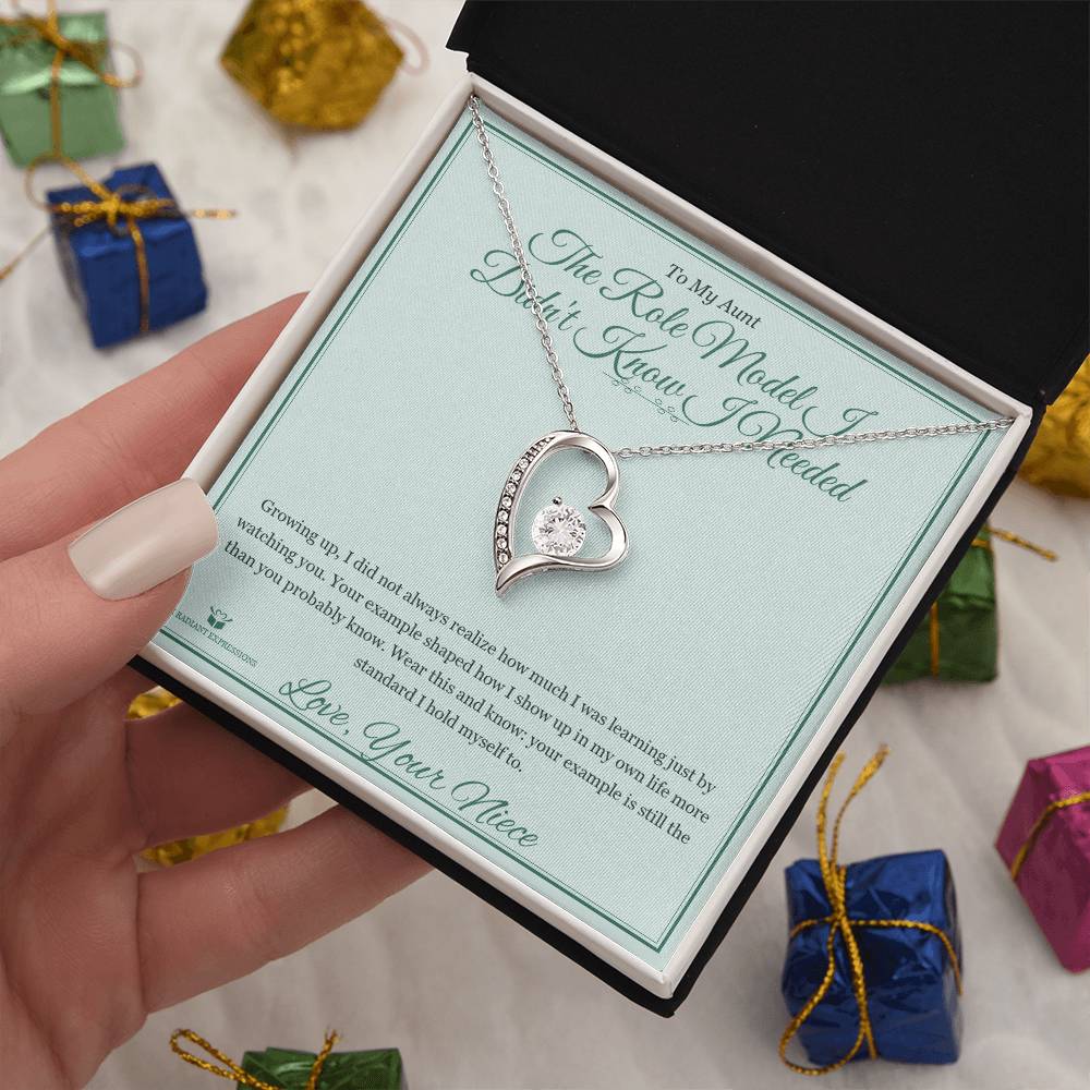 The Role Model I Didn't Know I Needed - Forever Love Necklace for Aunt