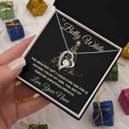 Engraved Forever Love Necklace with message for wife