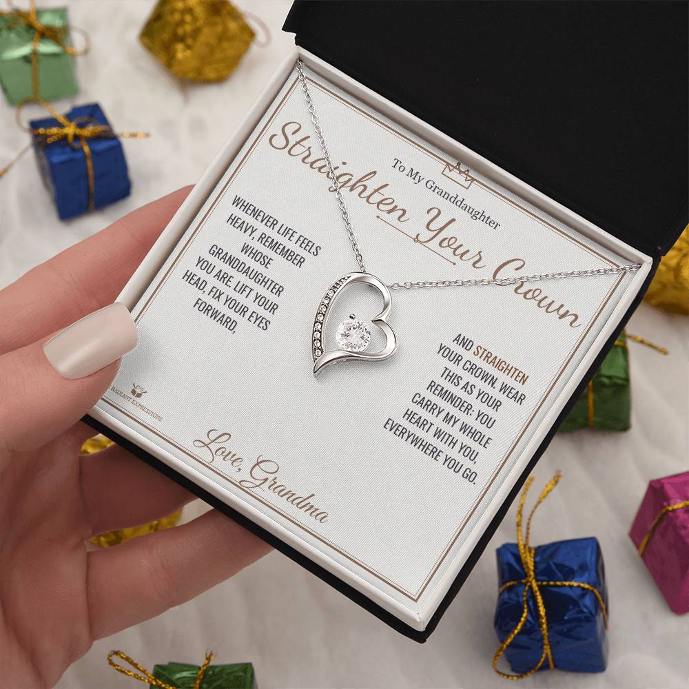 Straighten Your Crown - Forever Love Necklace for Granddaughter