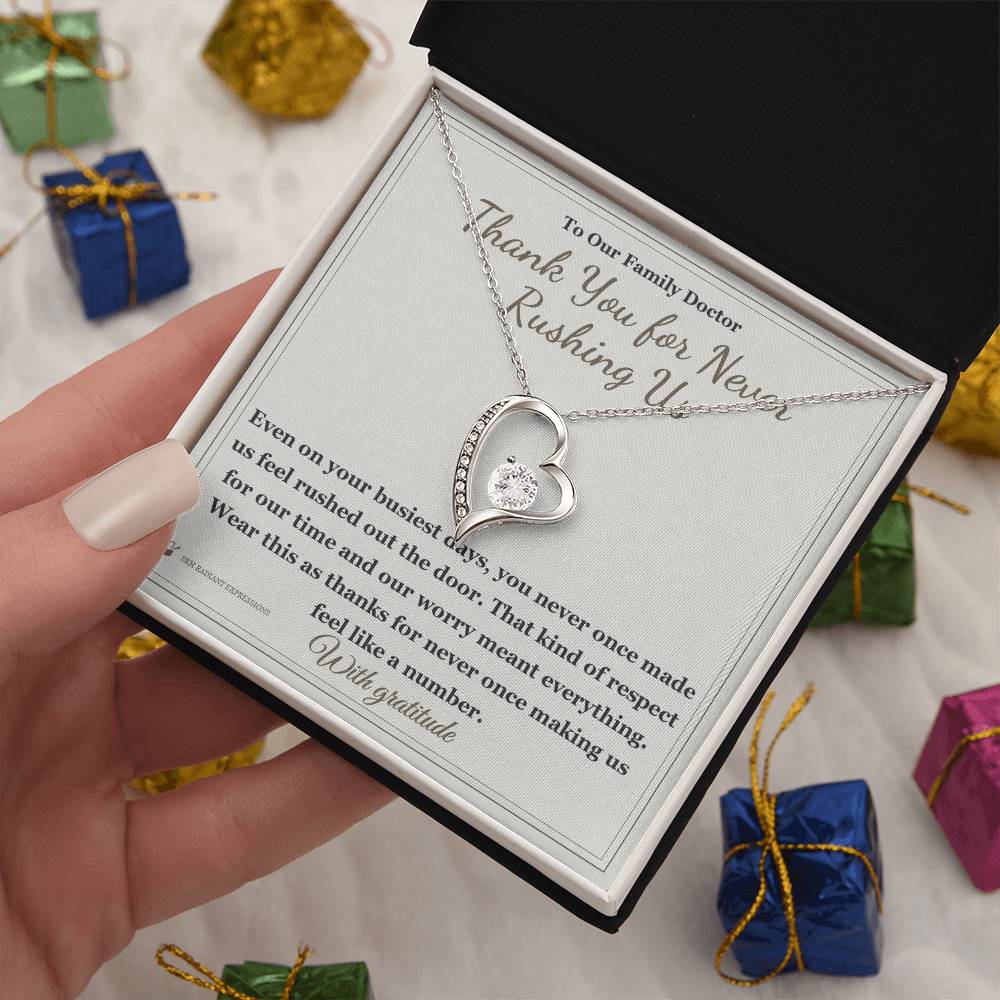 Thank You for Never Rushing Us - Forever Love Necklace for Doctor