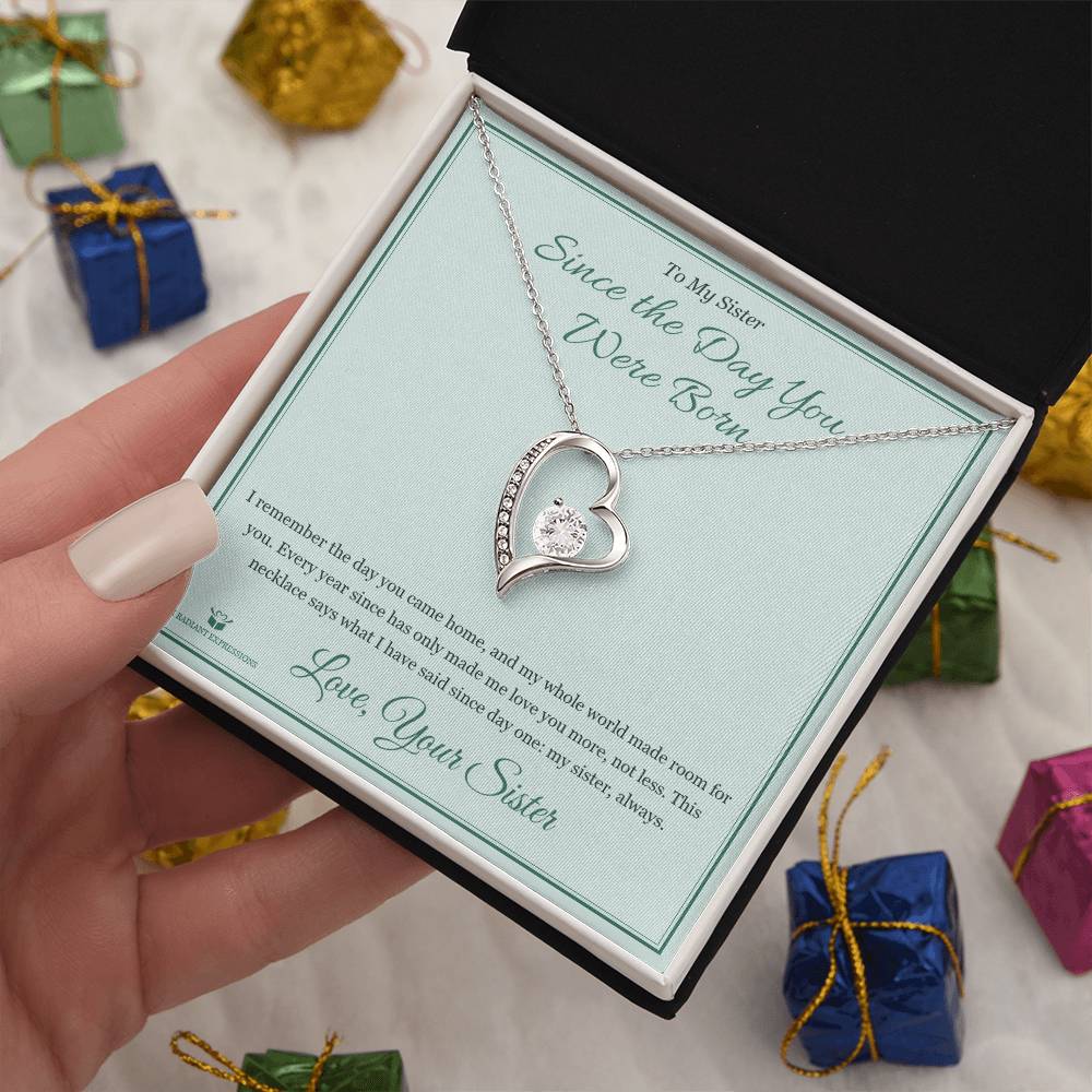 Since the Day You Were Born - Forever Love Necklace for Sister