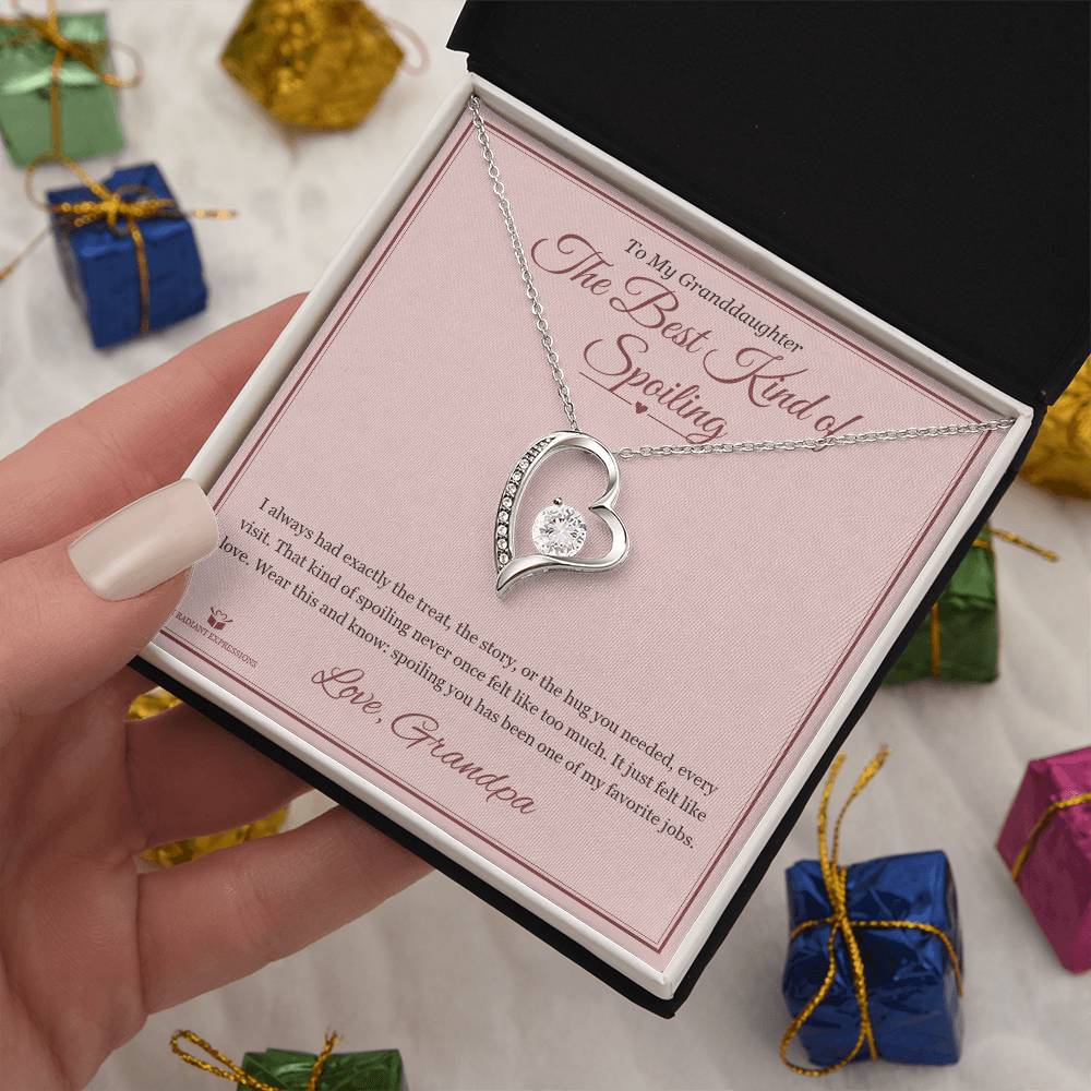 The Best Kind of Spoiling - Forever Love Necklace for Granddaughter