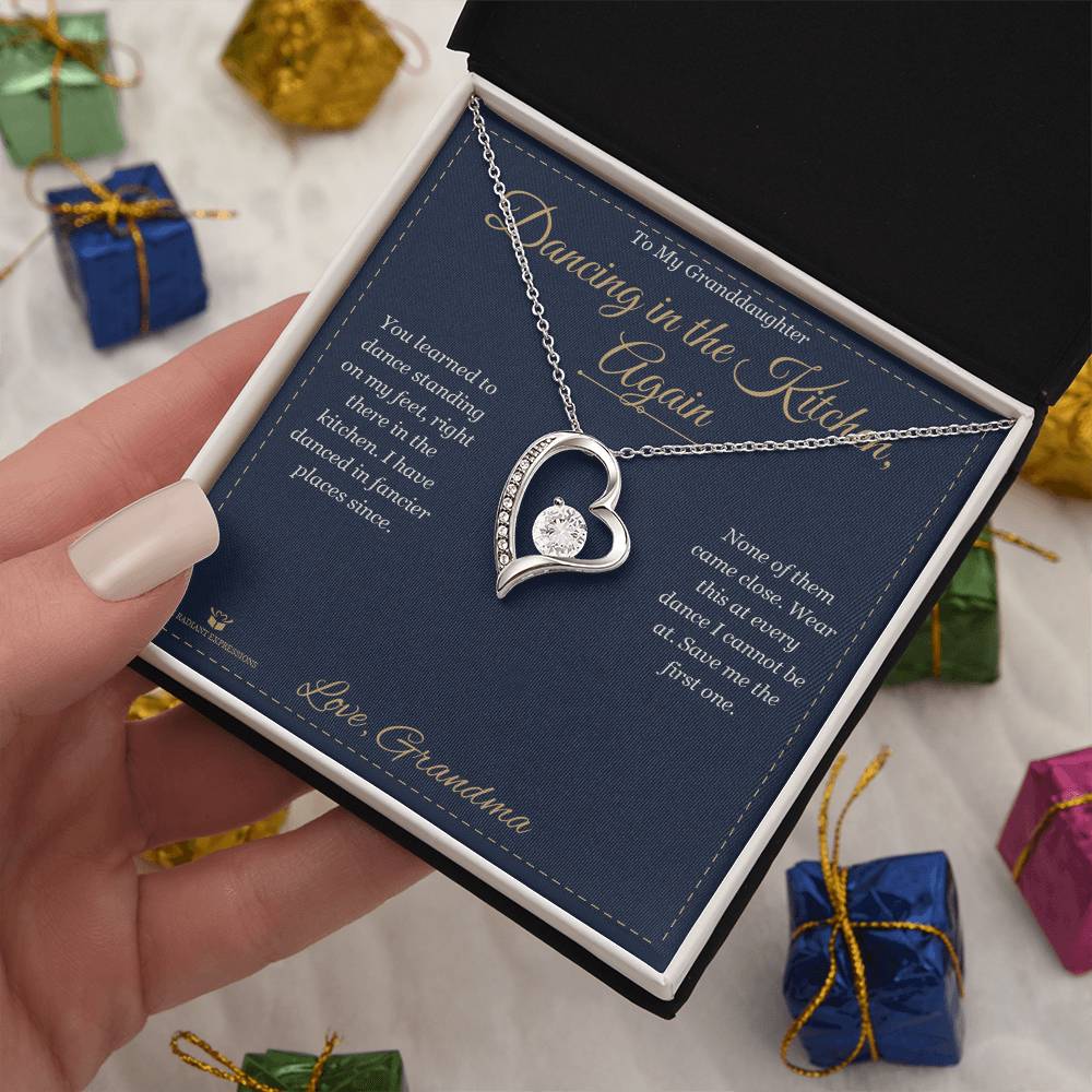 Dancing in the Kitchen, Again - Forever Love Necklace for Granddaughter - personalized keepsake gift from SKH Radiant Expressions