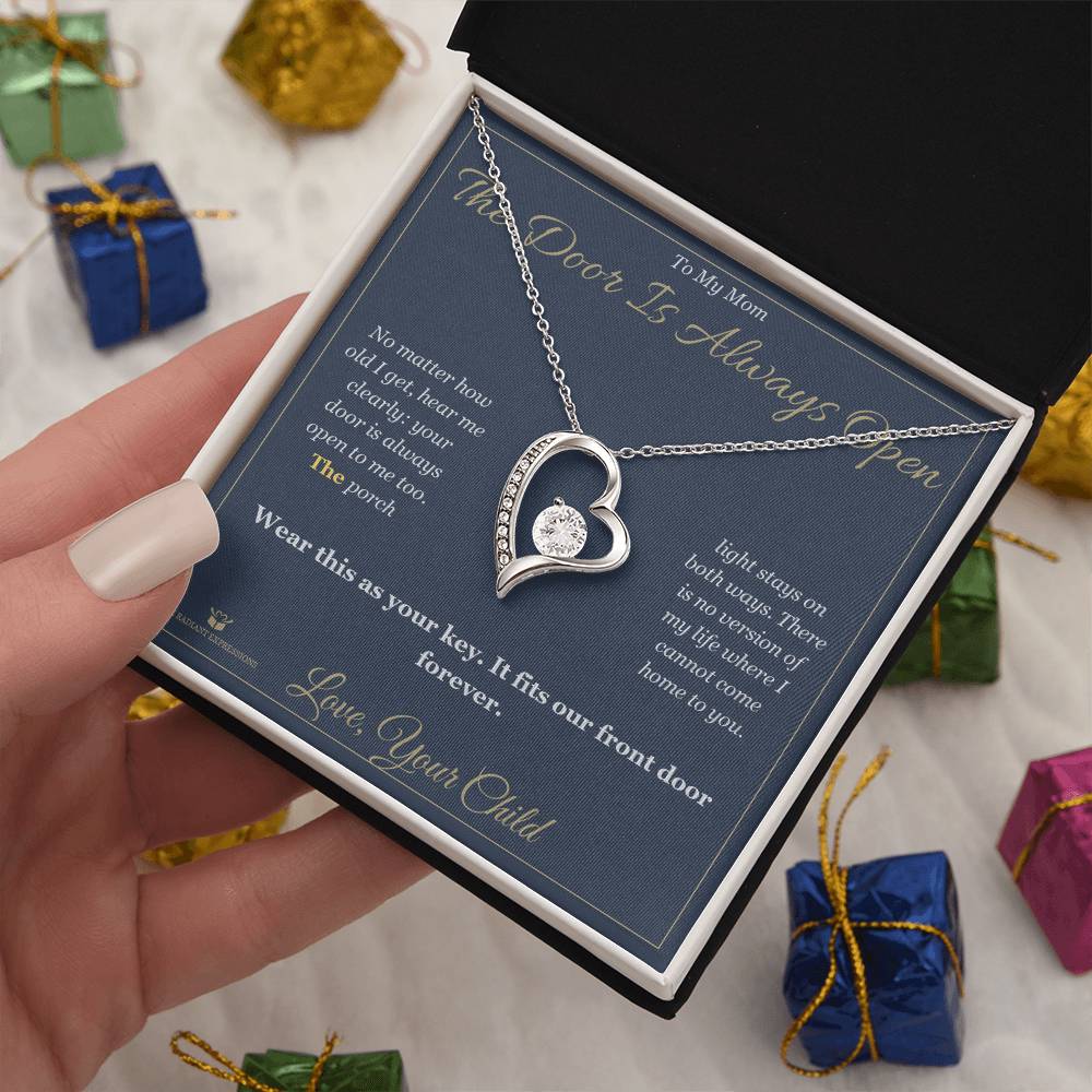 The Door Is Always Open - Forever Love Necklace for Mom - personalized keepsake gift from SKH Radiant Expressions