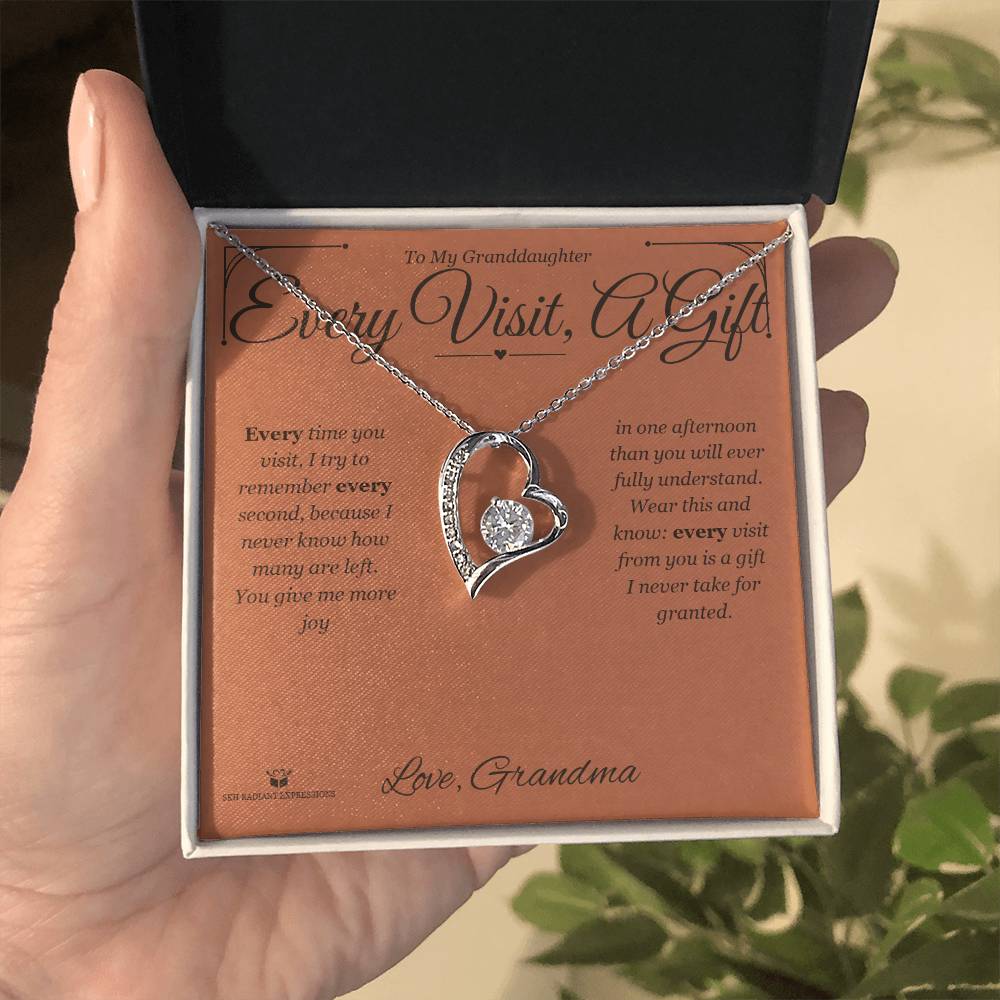 Every Visit, A Gift - Forever Love Necklace for Granddaughter