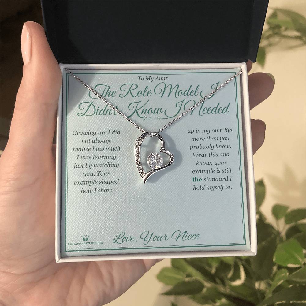 The Role Model I Didn't Know I Needed - Forever Love Necklace for Aunt