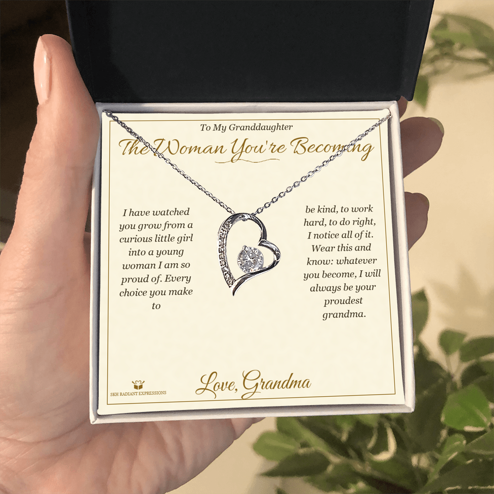 The Woman You're Becoming - Forever Love Necklace for Granddaughter