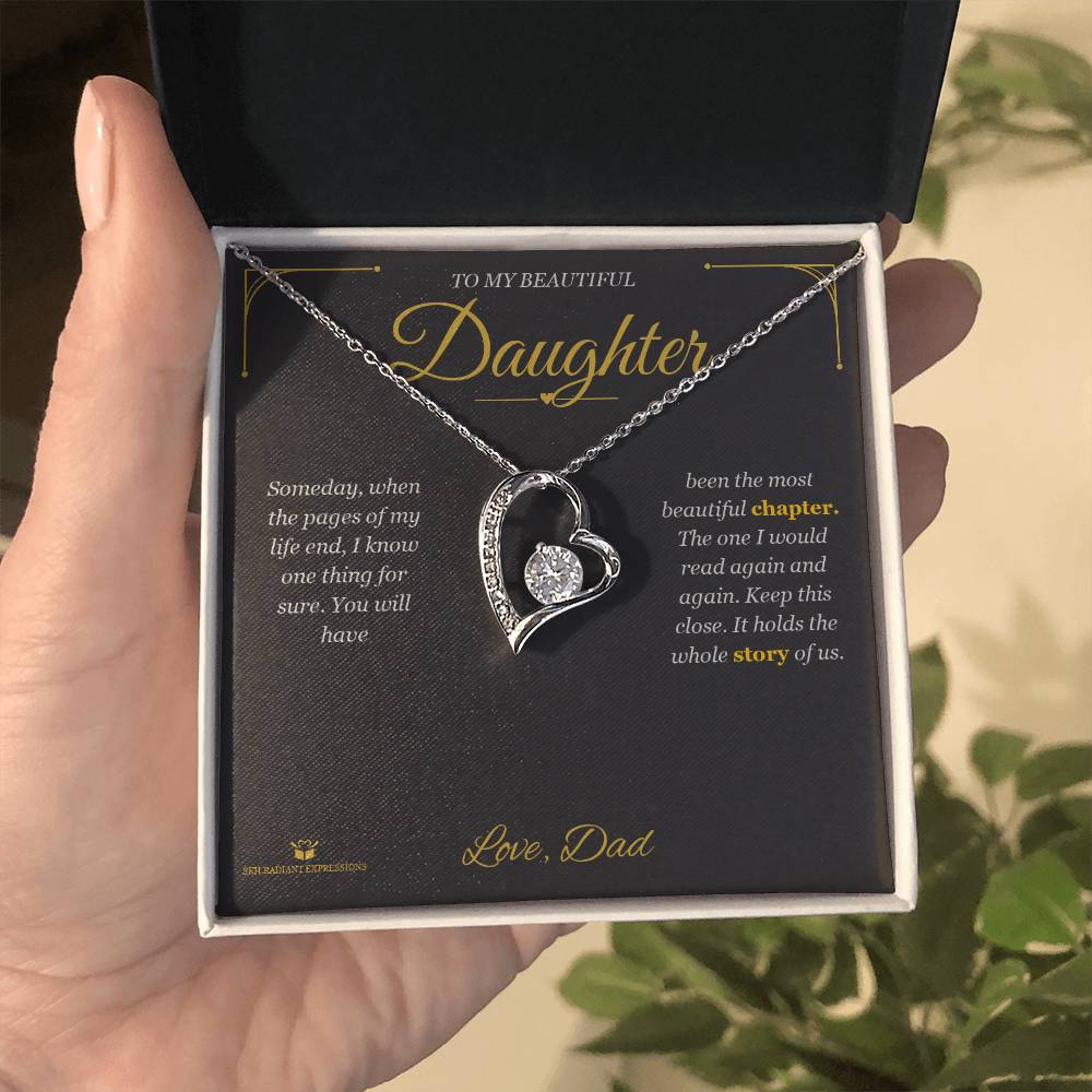 The Most Beautiful Chapter - Forever Love Necklace for Daughter - personalized keepsake gift from SKH Radiant Expressions