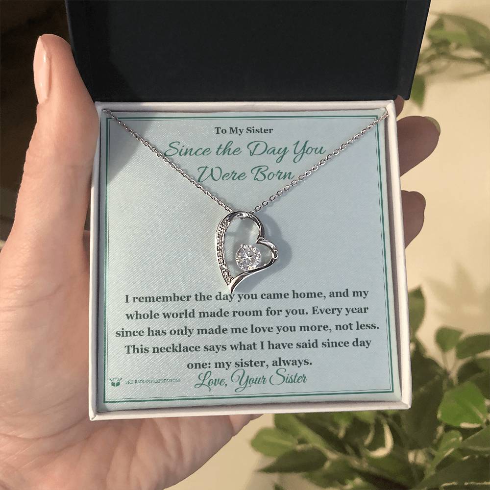 Since the Day You Were Born - Forever Love Necklace for Sister