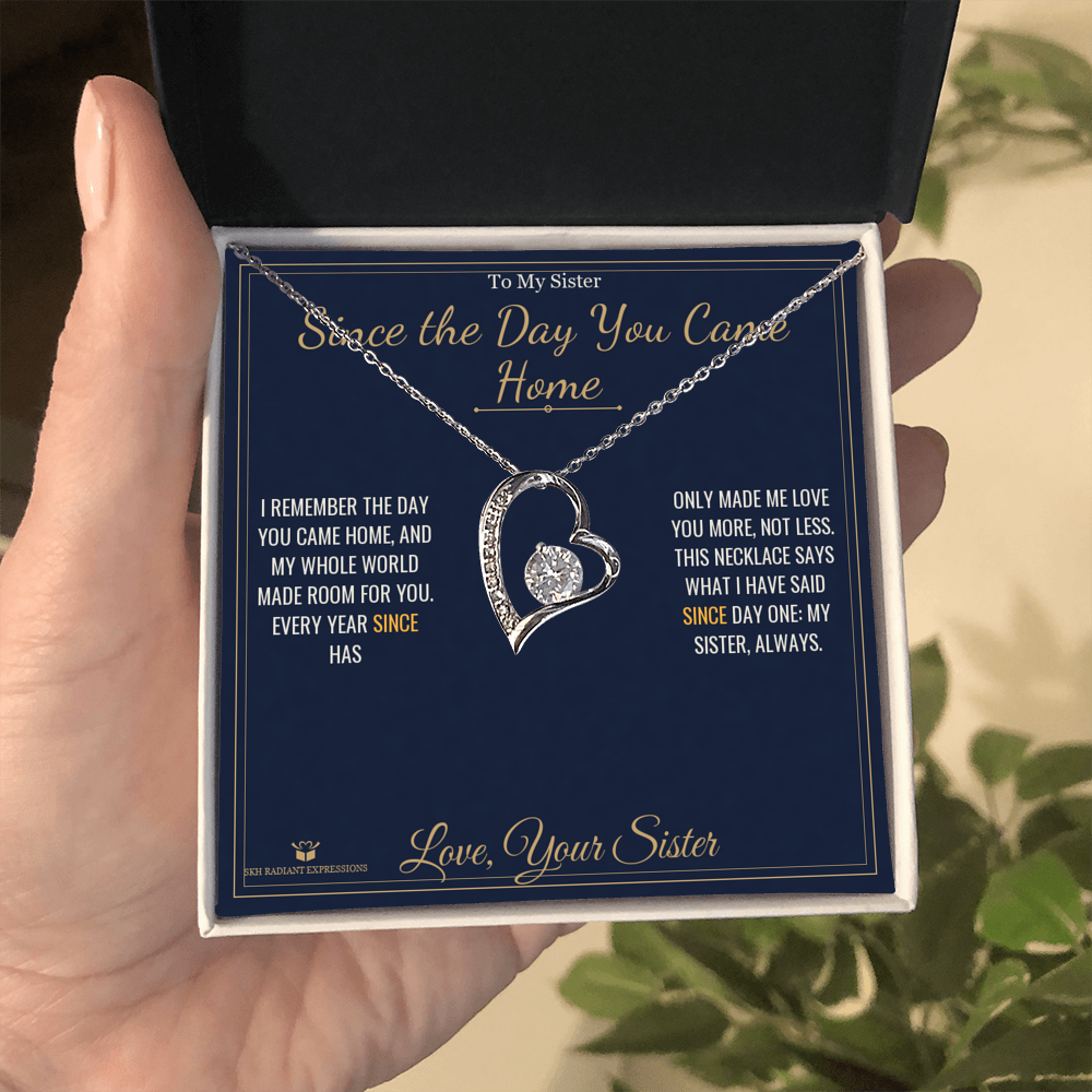 Since the Day You Came Home - Forever Love Necklace for Sister