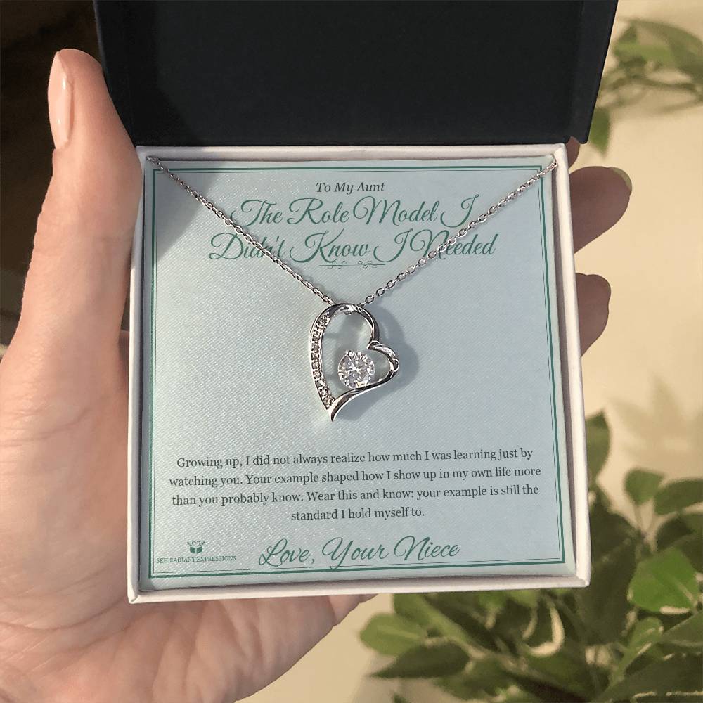 The Role Model I Didn't Know I Needed - Forever Love Necklace for Aunt