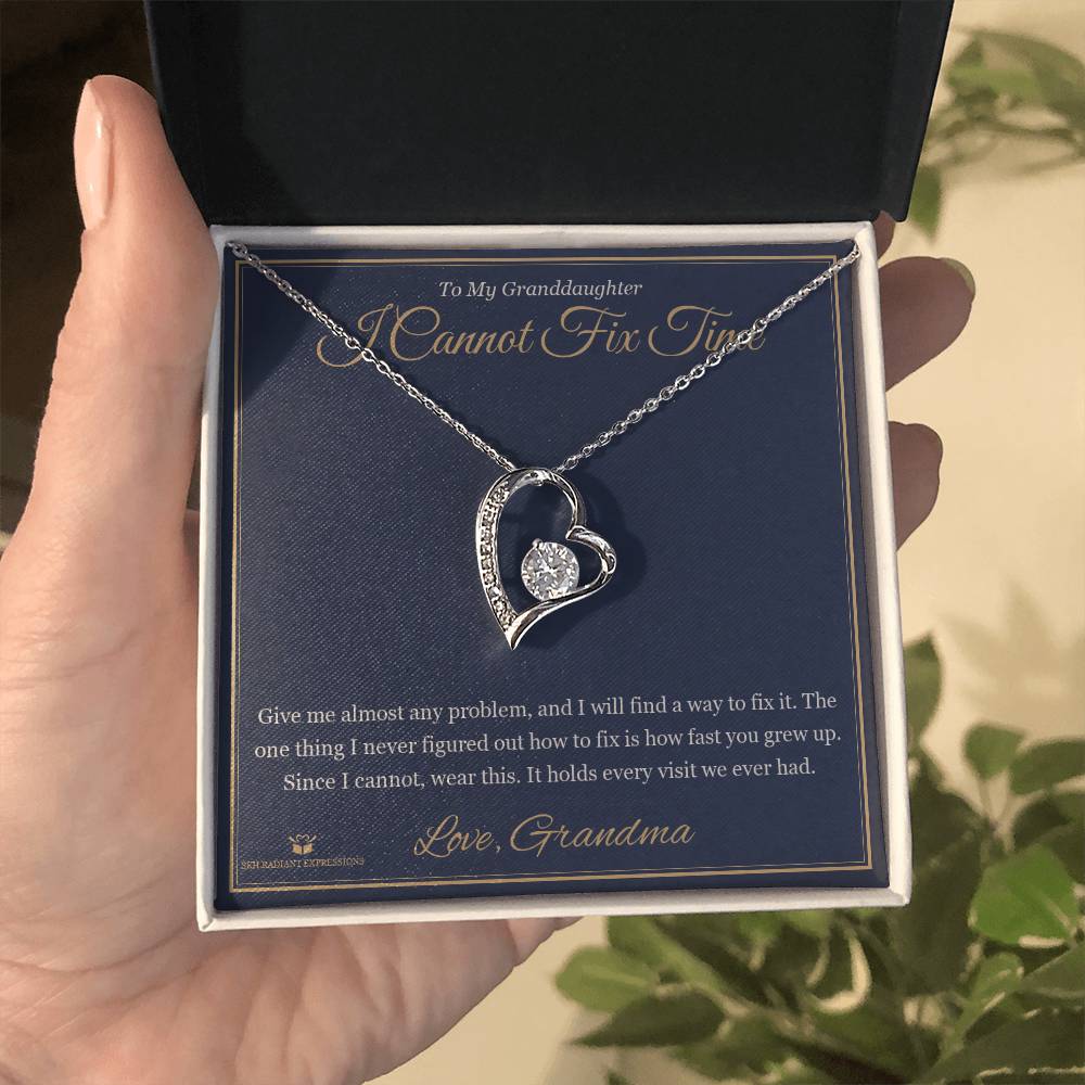 I Cannot Fix Time - Forever Love Necklace for Granddaughter