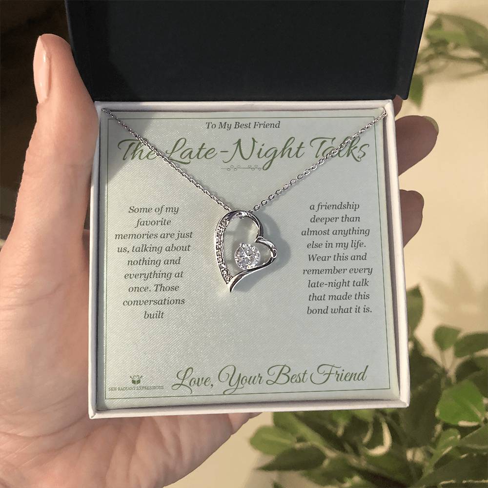 Forever Love Necklace packaging - gift-ready for best friend