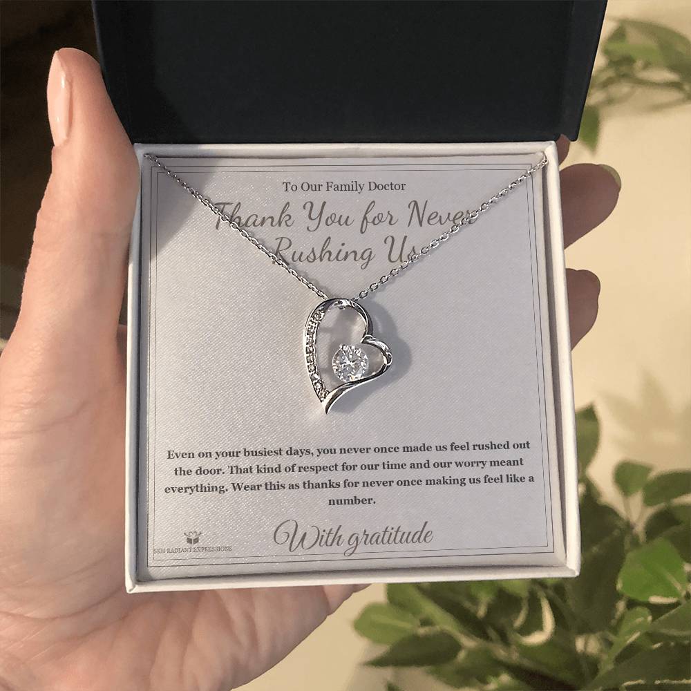 Thank You for Never Rushing Us - Forever Love Necklace for Doctor