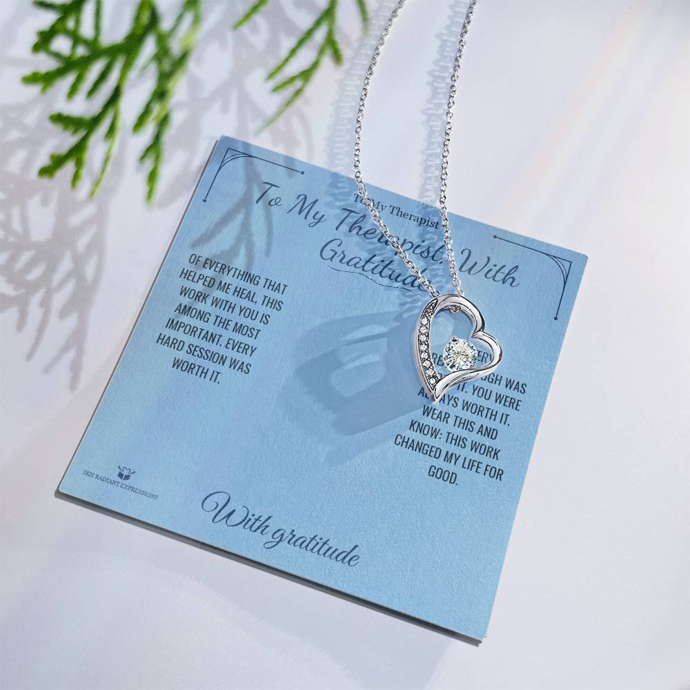 To My Therapist, With Gratitude - Forever Love Necklace for Therapist