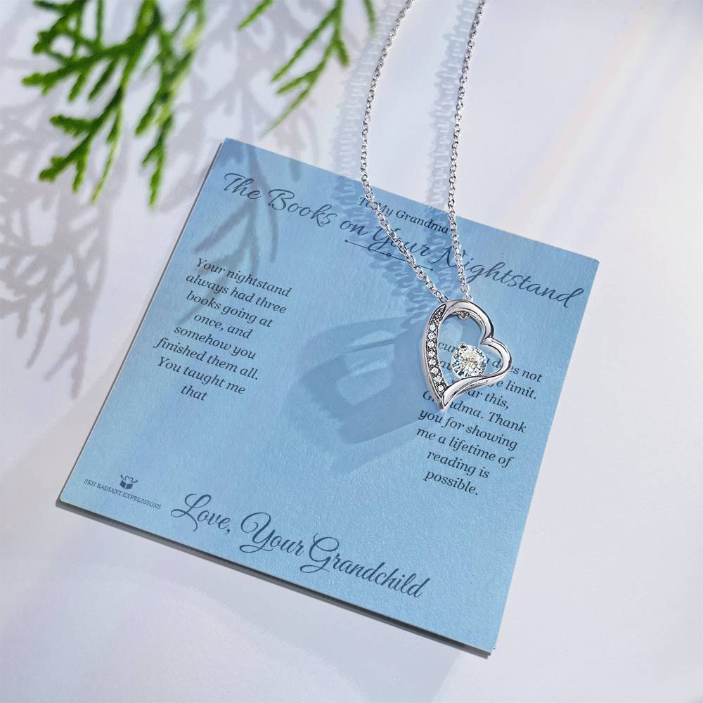 The Books on Your Nightstand - Forever Love Necklace for Grandmother