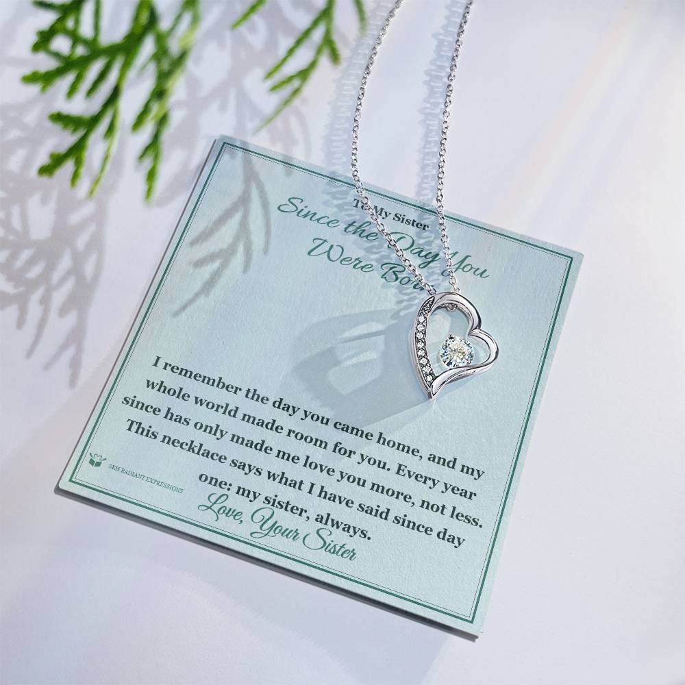 Since the Day You Were Born - Forever Love Necklace for Sister